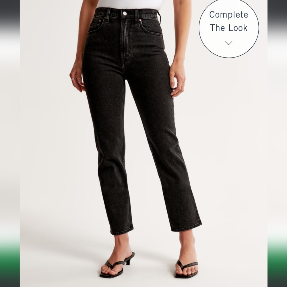 Abercrombie Ultra High Rise Ankle Straight Jeans
